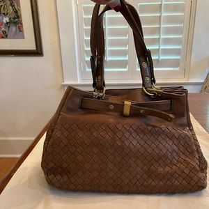 Bottega Veneta soft satchel woven leather handbag